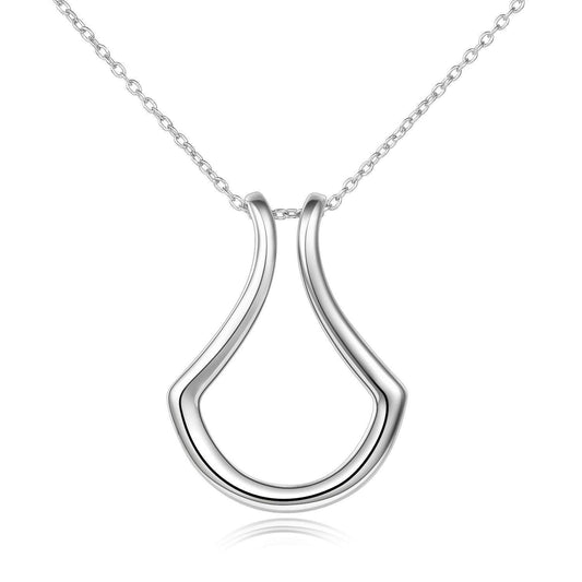 Sterling Silver Ring Holder Pendant Necklace