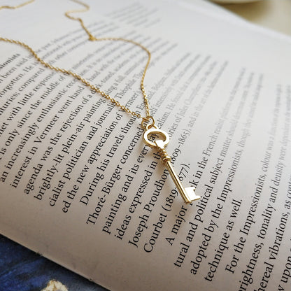Sterling Silver Little Skeleton Key Necklace