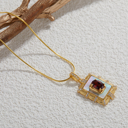 Sterling Silver Royal Garnet Necklace