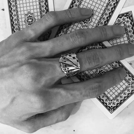 Sterling Silver Deck of Cards Ring