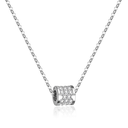 Sterling Silver Moissanite Bead Necklace