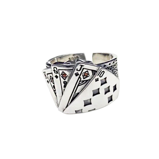 Sterling Silver Deck of Cards Ring