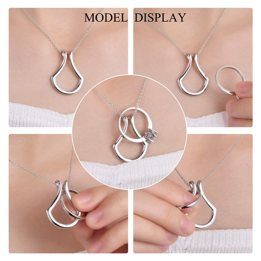 Sterling Silver Ring Holder Pendant Necklace