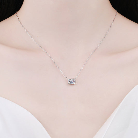 Sterling Silver Sugar Mosonite Necklace
