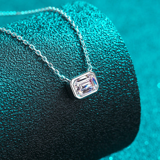 Sterling Silver Sugar Mosonite Necklace