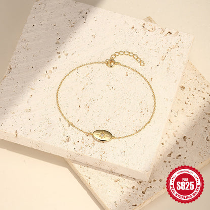 Sterling Silver Dainty North Star Bracelet