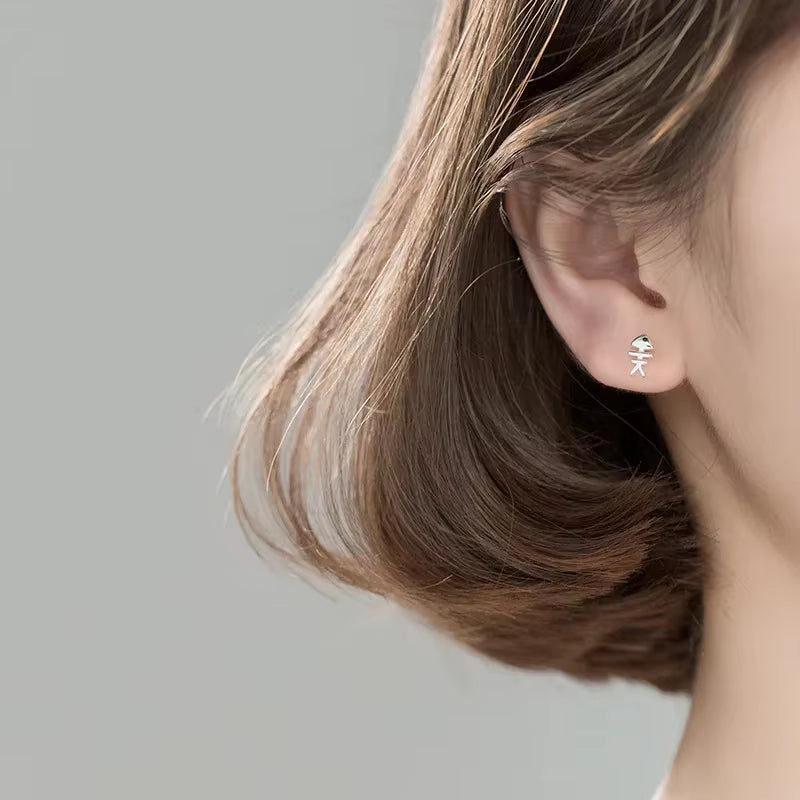 Cat and Fishbone Studs