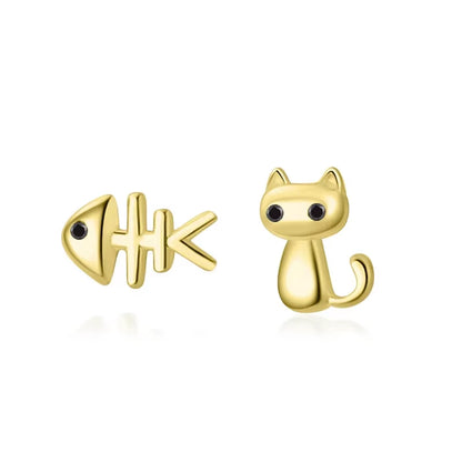 Cat and Fishbone Studs