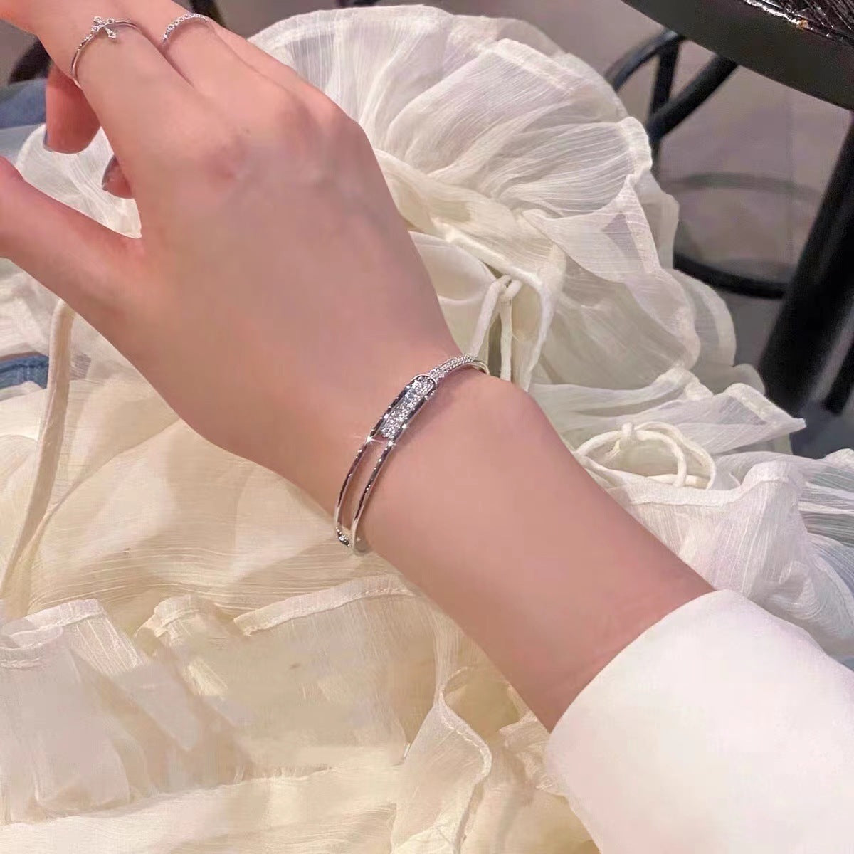 Sterling Silver Belt Cuff Bracelet