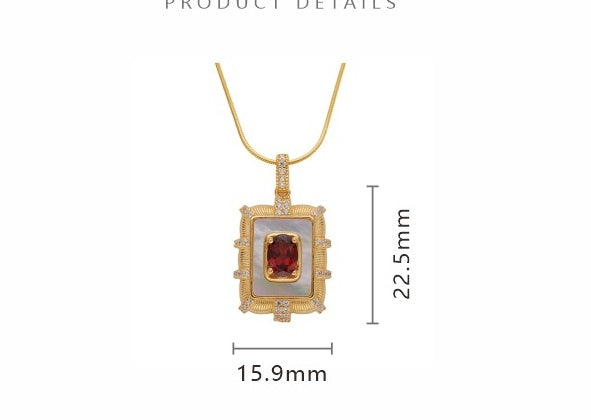 Sterling Silver Royal Garnet Necklace