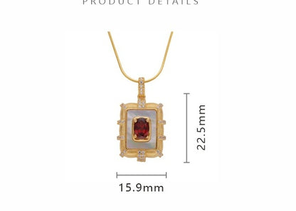 Sterling Silver Royal Garnet Necklace