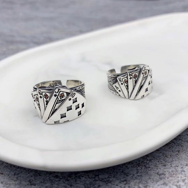 Sterling Silver Deck of Cards Ring